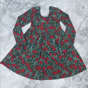 Hanna Andersson Holiday Floral Long Sleeve Dress